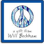 Kelly Hughes Designs - Vinyl Gift Stickers (Peace Out Blue - Sassy) (s390)