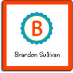 Kelly Hughes Designs - Vinyl Gift Stickers (Orange Bottlecap - Sassy) (s399)