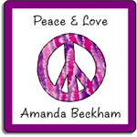 Kelly Hughes Designs - Gift Stickers (Peace Out Purple - Sassy) (sq391)