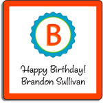 Kelly Hughes Designs - Gift Stickers (Orange Bottlecap - Sassy) (sq399)