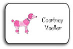Kelly Hughes Designs - Vinyl Gift Stickers (Pink Poodle - Kids) (sv339)