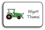 Kelly Hughes Designs - Vinyl Gift Stickers (Green Tractor - Kids) (sv347)