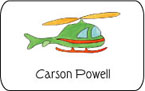Kelly Hughes Designs - Vinyl Gift Stickers (Helicopter - Kids) (sv364)
