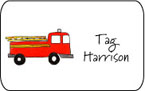 Kelly Hughes Designs - Vinyl Gift Stickers (Firetruck - Kids) (sv366)