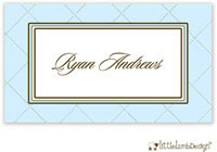 Little Lamb Design Gift Stickers - Blue Quilted (GS1098blue)