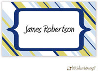 Little Lamb Design Gift Stickers - Blue Stripes (GS1163blue)