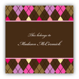 Mayberry Design - Gift Stickers (Argyle Pink) (1065-2ss)