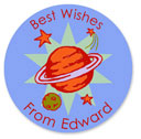 Name Doodles - Large Round Gift Stickers (Cosmic Galaxy) (GDTN-D14)