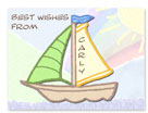Name Doodles - Large Rectangle Gift Stickers (Lil' Boat) (GETN-G5)