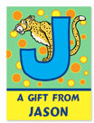 Name Doodles - Large Rectangle Gift Stickers (Alpha Animals Blue) (NDBB-G20)