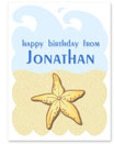 Name Doodles - Large Rectangle Gift Stickers (Splashy Starfish) (OTSD-G5)