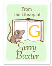 Name Doodles - Large Rectangle Gift Stickers (Whimsical Mouse Green) (WAI-G5)