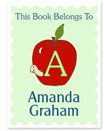 Name Doodles - Large Rectangle Gift Stickers (Whimsical Apple Green) (WAK1-G5B)