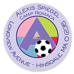 Name Doodles - Round Address Labels/Stickers (Sporty Soccer Lilac - Camp)