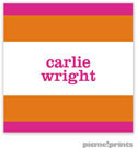 PicMe Prints - Gift Stickers - Bold Bands Hot Pink/Tangerine (SCQME2383)