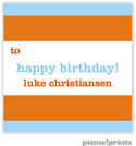 PicMe Prints - Gift Stickers - Bold Bands Sky/Tangerine (SCQME2387)