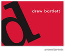 PicMe Prints - Gift Stickers - Alphabet Black on Cherry - NO MOTIF (SCXME1574)
