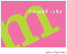 PicMe Prints - Gift Stickers - Alphabet Chartreuse on Bubblegum - NO MOTIF (SCXME1584)