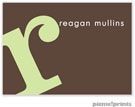 PicMe Prints - Gift Stickers - Alphabet Spring Green on Shale - NO MOTIF (SCXME1589)