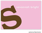PicMe Prints - Gift Stickers - Alphabet Chocolate on Pink - NO MOTIF (SCXME1591)