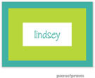 PicMe Prints - Gift Stickers - Bold Bands Turquoise/Chartreuse - NO MOTIF (SCXME2381)