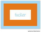 PicMe Prints - Gift Stickers - Bold Bands Sky/Tangerine - NO MOTIF (SCXME2387)