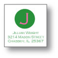 Polka Dot Pear Design - Small Square Stickers (200ss)