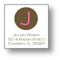 Polka Dot Pear Design - Small Square Stickers (201ss)