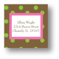 Polka Dot Pear Design - Small Square Stickers (207ss)