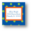 Polka Dot Pear Design - Small Square Stickers (208ss)