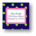 Polka Dot Pear Design - Small Square Stickers (209ss)