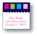 Polka Dot Pear Design - Small Square Stickers (212ss)