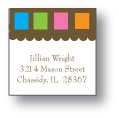 Polka Dot Pear Design - Small Square Stickers (214ss)