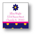 Polka Dot Pear Design - Small Square Stickers (218ss)