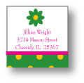 Polka Dot Pear Design - Small Square Stickers (219ss)