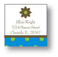 Polka Dot Pear Design - Small Square Stickers (221ss)
