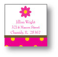 Polka Dot Pear Design - Small Square Stickers (222ss)