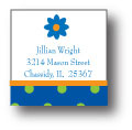 Polka Dot Pear Design - Small Square Stickers (223ss)