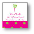 Polka Dot Pear Design - Small Square Stickers (224ss)