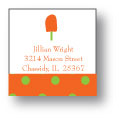 Polka Dot Pear Design - Small Square Stickers (225ss)