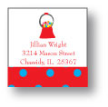 Polka Dot Pear Design - Small Square Stickers (227ss)