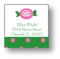 Polka Dot Pear Design - Small Square Stickers (228ss)