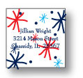Polka Dot Pear Design - Small Square Stickers (236ss)