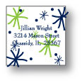 Polka Dot Pear Design - Small Square Stickers (237ss)