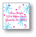 Polka Dot Pear Design - Small Square Stickers (238ss)