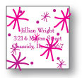 Polka Dot Pear Design - Small Square Stickers (241ss)