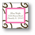 Polka Dot Pear Design - Small Square Stickers (242ss)