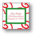 Polka Dot Pear Design - Small Square Stickers (247ss)