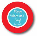 Polka Dot Pear Design - Round Stickers (Valentines Day 3)