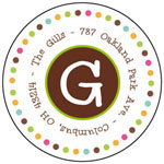 Queen Bee Gift Stickers - Chocolate Circle Initial  (ST-02)